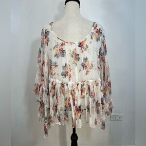 Johnny Was Multicolor Floral Blouse